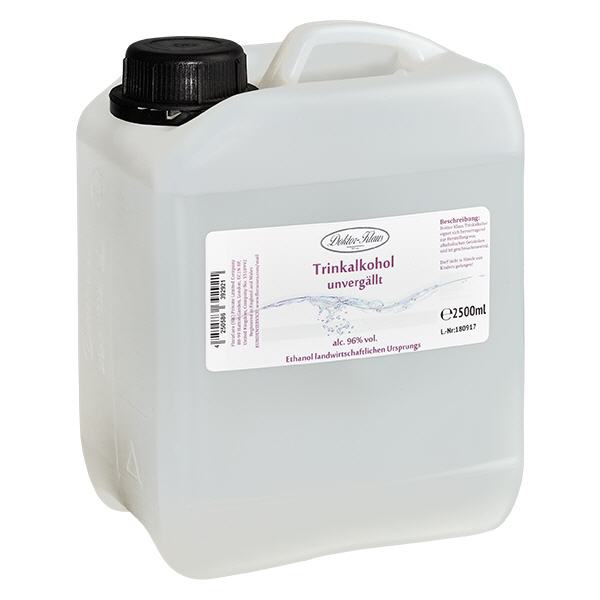 2500ml Weingeist (Trinkalkohol) 96% Doktor-Klaus