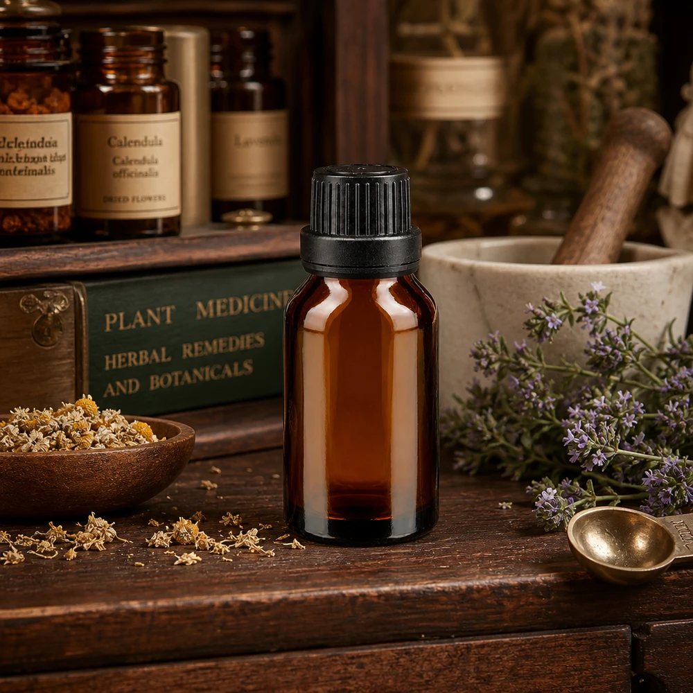 Apothekenflasche braun 15ml Tropfverschluss Giessring 2mm schwarz Originalitätsverschluss Braunglas Phiole 15ml mit schwarzem Dosierverschluss für pflanzliche Tinkturen und Extrakte