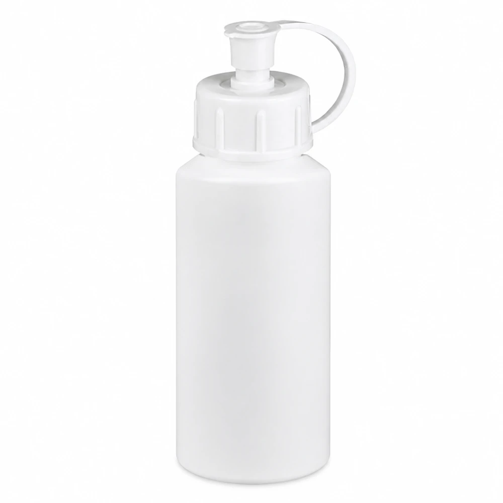 Apothekenflasche HDPE 30ml weiß mit Spritzverschluss Transparente 30ml Laborflasche aus HDPE mit aufklappbarem Spritzverschluss