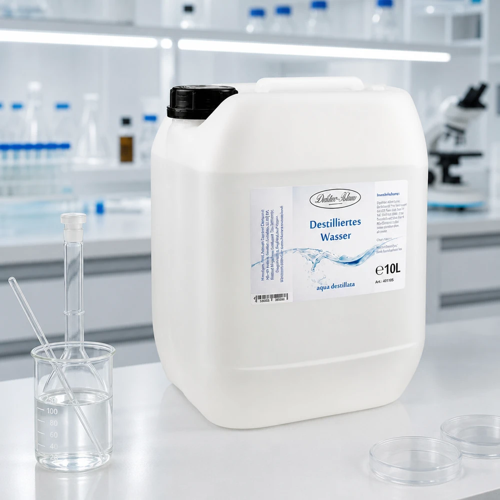 10L destilliertes Wasser Doktor-Klaus mit ergonomischem Griff für einfache Handhabung und Dosierung