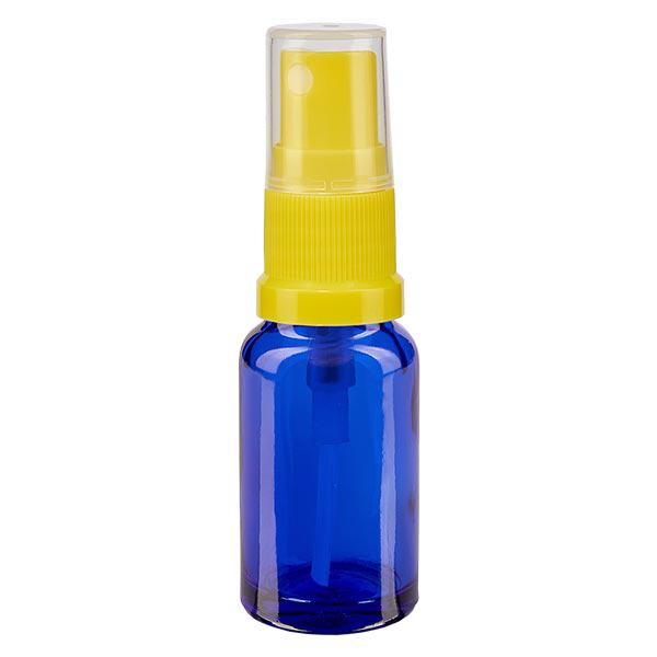 Apothekenflasche blau 10ml Sprayaufsatz gelb Apothekenflasche blau 10ml Sprayaufsatz gelb