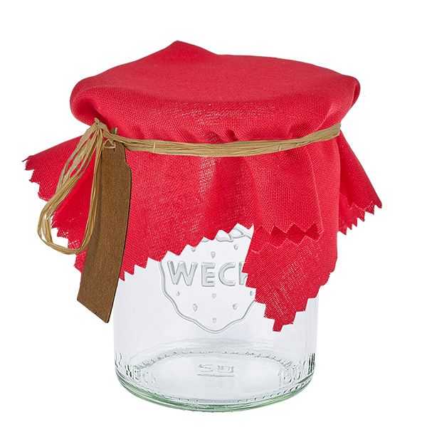 Stoff Schmuckdeckchen rot "Stanzungen" 15cm eckig Stoff Schmuckdeckchen rot "Stanzungen" 15cm eckig