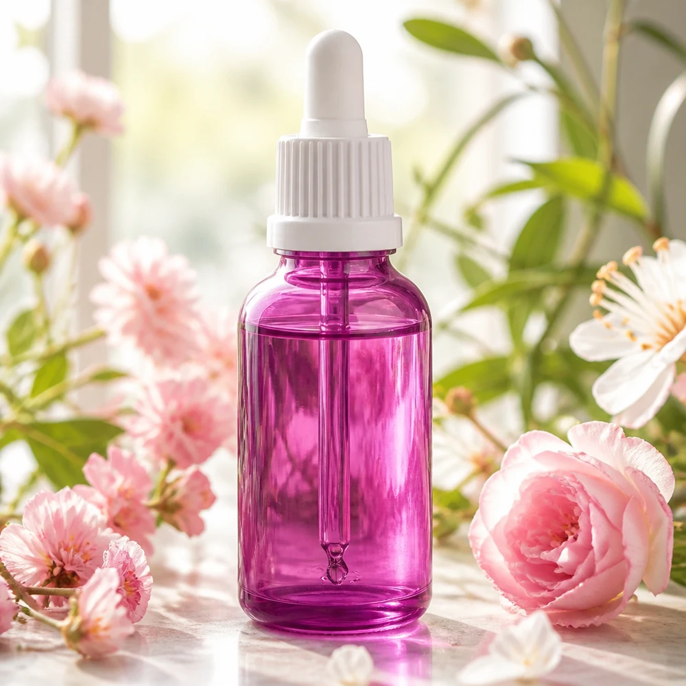 30ml Pipettenflasche weiss Originalität Schraubverschlusserschluss PurpleLine UT18/30 30ml Pipettenflasche violett mit graduierter Pipette für exakte Dosierung von Essenzen