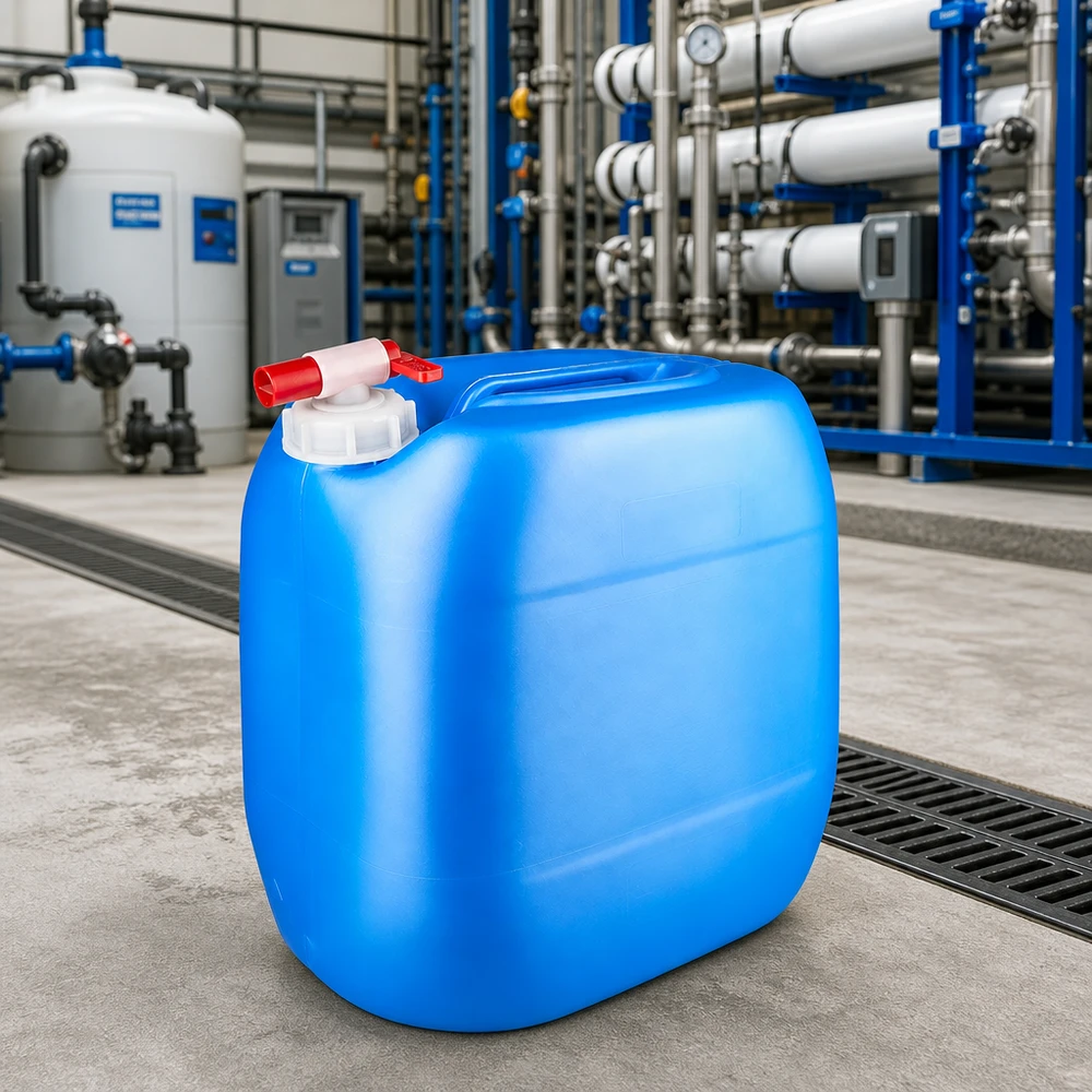 Kanister 30 Liter blau mit Auslaufhahn Lebensmittelechter Kunststoffkanister 30L blau mit Zapfhahn für sichere Flüssigkeitslagerung