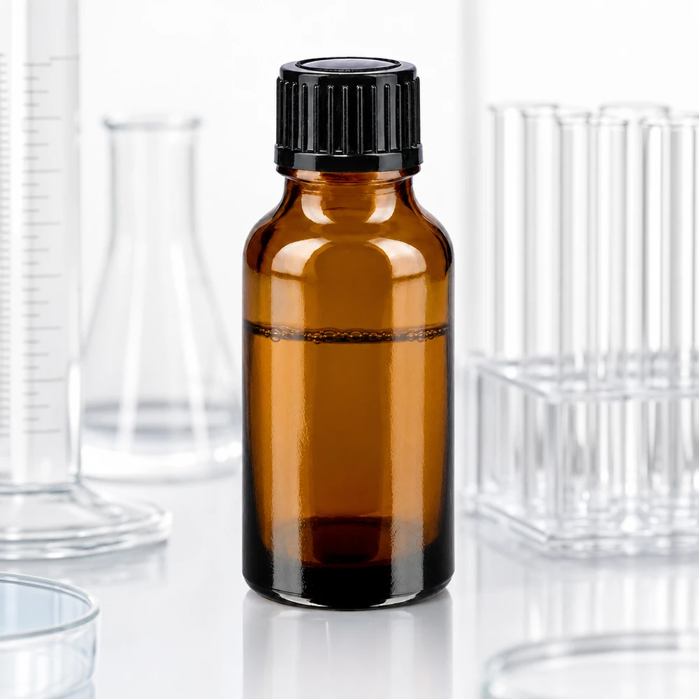 Apothekenflasche braun 20ml Schraubverschluss schwarz Standard Braune Glasflasche 20ml Apotheker UV-Schutz Glas schwarzer Schraubverschluss 11mm