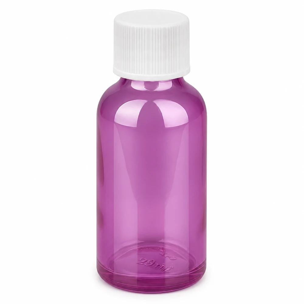 30ml Flasche 11mm Schraubverschluss weiss Standard PurpleLine UT18/30 Violette Kunststoffflasche aus hochwertigem Material für Laboranwendungen 30ml