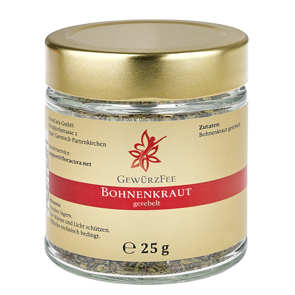 Bohnenkraut gerebelt im Schraubglas Gewürzfee Bohnenkraut gerebelt im Schraubglas Gewürzfee