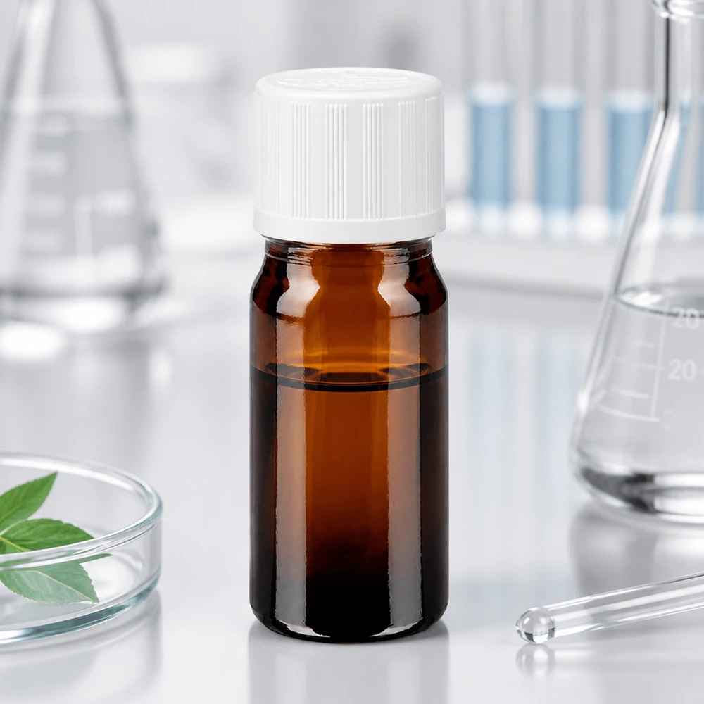 Apothekenflasche braun 5ml Schraubverschluss weiß Kindersicherung Standard Pharmaflasche 5ml aus braunem Glas mit weißem KiSi-Verschluss 11mm Standardverschluss