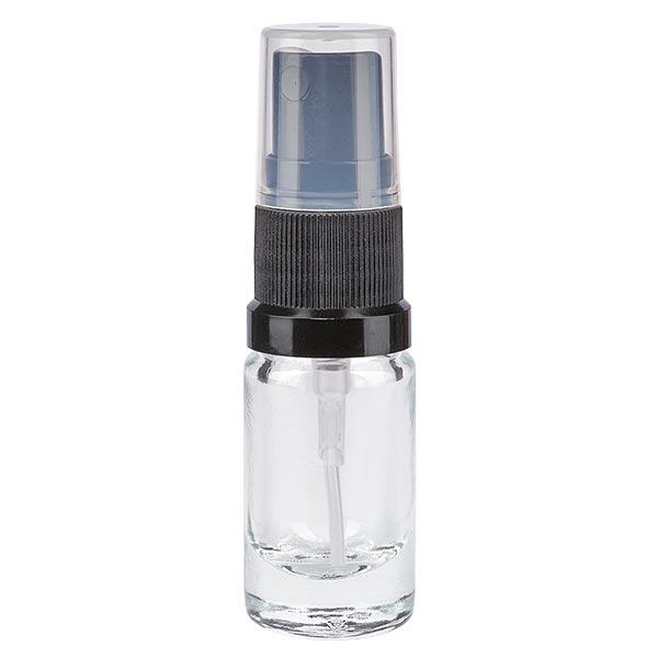 Apothekenflasche klar 5ml Sprayaufsatz schwarz