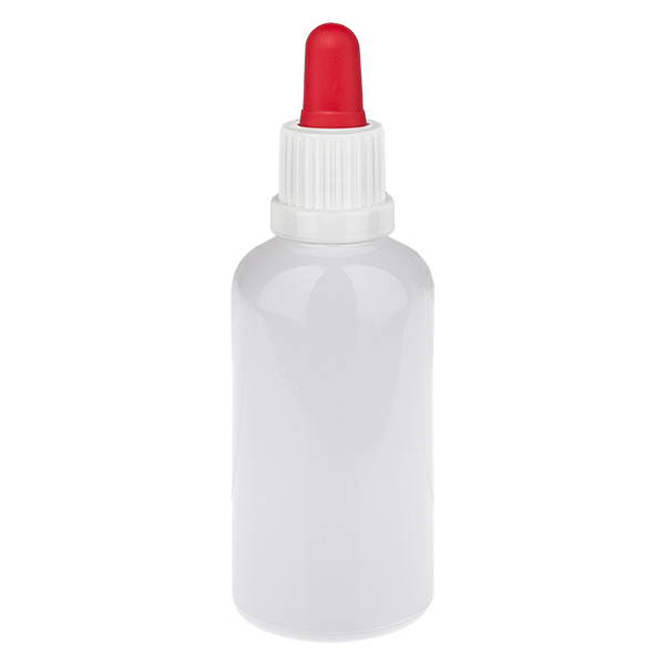 50ml Pipettenflasche weiß/rot Originalitätsverschluss WhiteLine UT18/50
