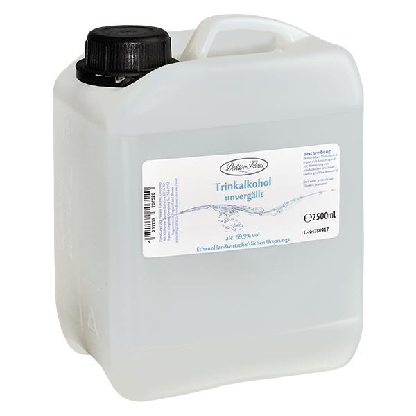 2500ml Weingeist (Trinkalkohol) 69.9% Doktor-Klaus