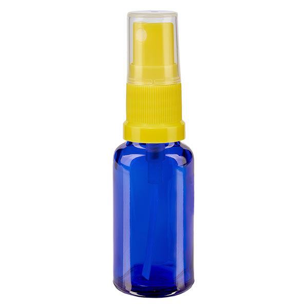 Apothekenflasche blau 20ml Sprayaufsatz gelb Apothekenflasche blau 20ml Sprayaufsatz gelb