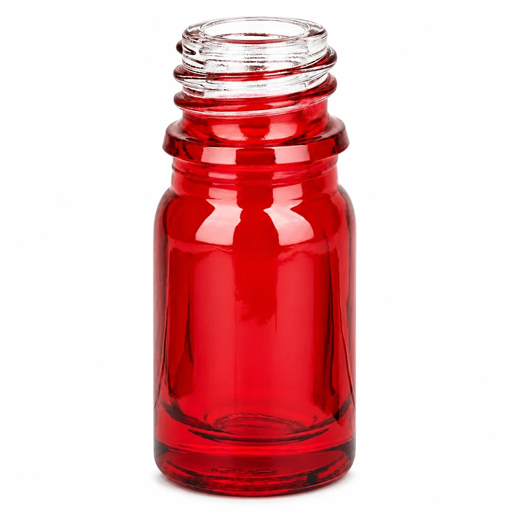 5ml Apothekenflasche RedLine UT18/5 UNiTWIST Hochwertige Glasapothekerflasche 5ml in transparentem Rot für präzise Dosierung