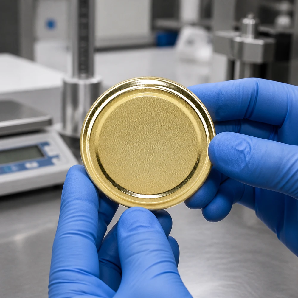 UNiTWIST TO58 gold, BioSeal, BPA-NI, unitemp Metalldeckel TO58 gold Unterseite Detail BioSeal Versiegelung BPA-frei unitemp UNiTWIST