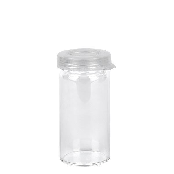 Tabletten/Rollrandglas 5ml klar mit Schnappdeckel