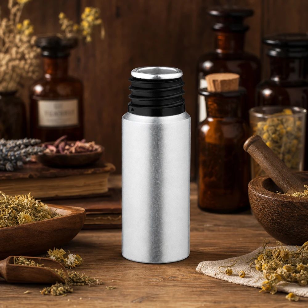 20ml gebeizte Aluflasche Handliche 20ml Aluflasche mit gebeizter Finish für aromatherapeutische Mischungen