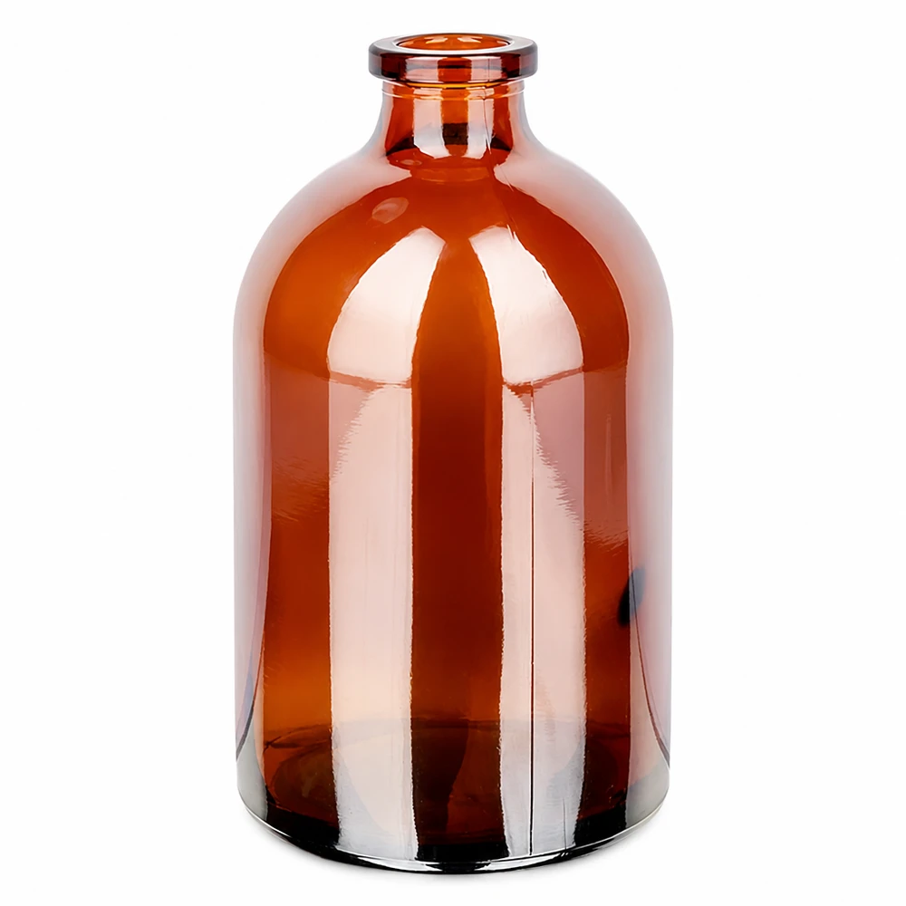 Injektionsflasche Braunglas 100ml 100ml Injektionsflasche aus UV-schützendem Braunglas für lichtempfindliche Medikamente