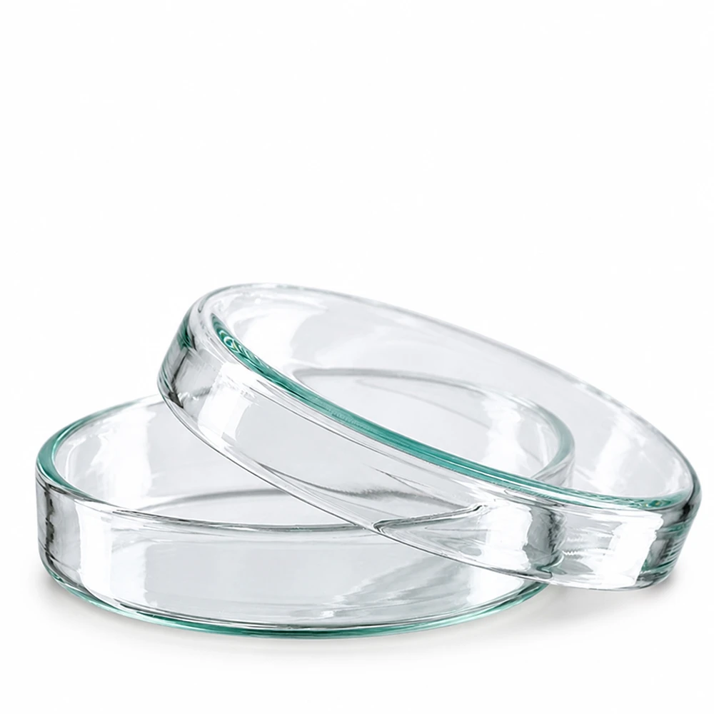 Petrischale aus Borosilikatglas 60x15 mm flache runde Laborschale klar