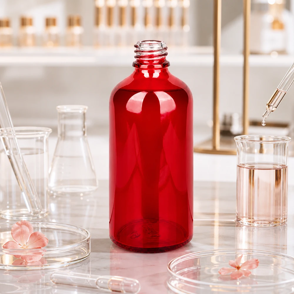 100ml Apothekenflasche RedLine UT18/100 UNiTWIST Professionelle 100ml Glasflasche RedLine für Aromatherapie Homöopathie und Naturkosmetik