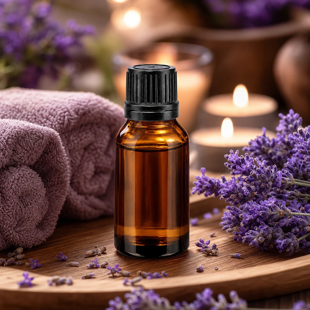 Apothekenflasche braun 15ml Schraubverschluss schwarz Giessring Originalitätsverschluss 15ml Braunglas-Flasche mit schwarzem Gießring für ätherische Öle im Spa-Ambiente