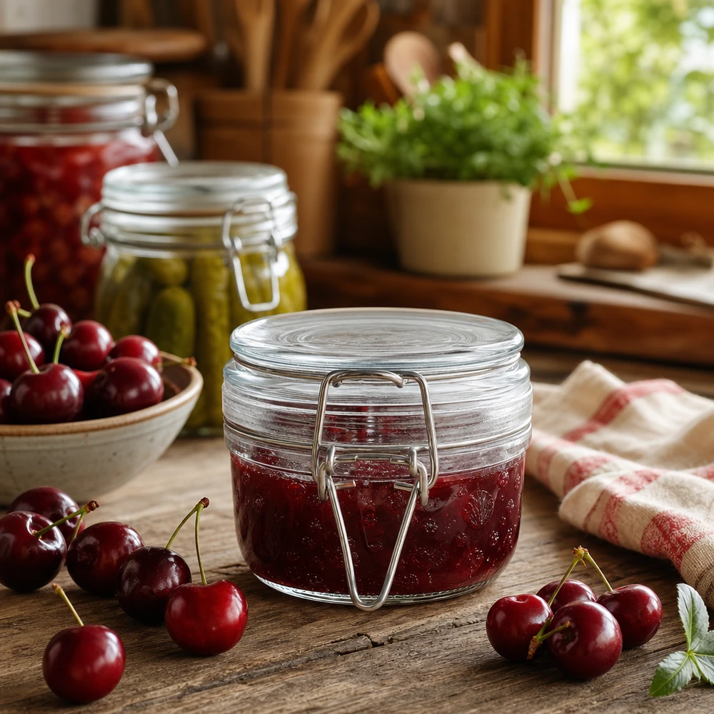 Vielseitiges 200ml Vorratsglas mit Schnappdeckel für Nüsse Süßigkeiten und getrocknete Früchte