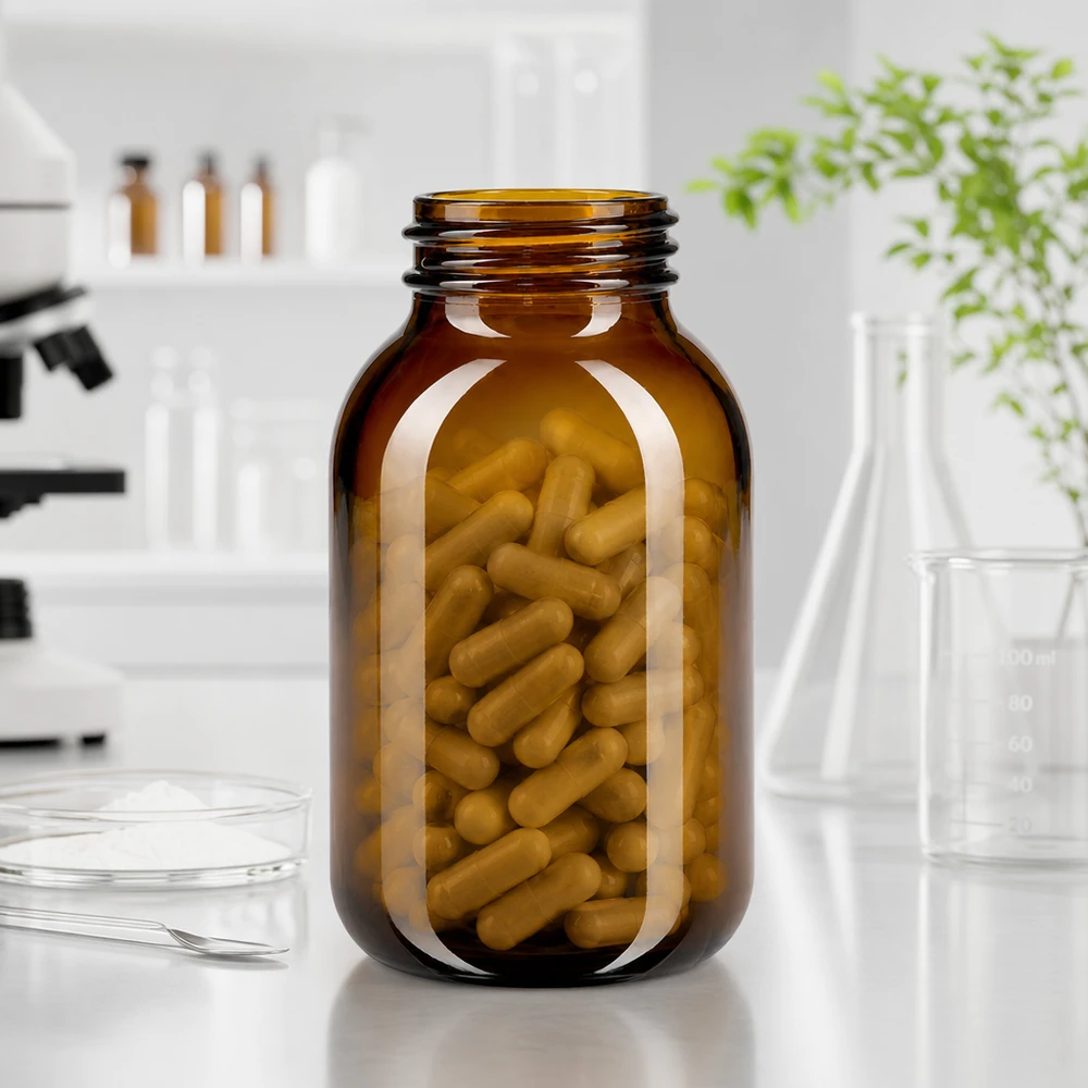 Lichtschutz-Glasflasche 500ml in Braun für empfindliche Substanzen und Präparate