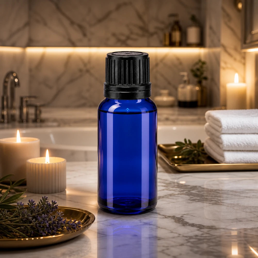 Apothekenflasche blau 10ml Schraubverschluss schwarz Giessring Originalitätsverschluss Kobaltblaue Globulisflasche 10ml mit kindersicherem Schraubverschluss für Homöopathie