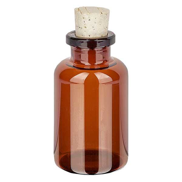 Flasche Braunglas 20ml mit Korken 11/14mm Flasche Braunglas 20ml mit Korken 11/14mm