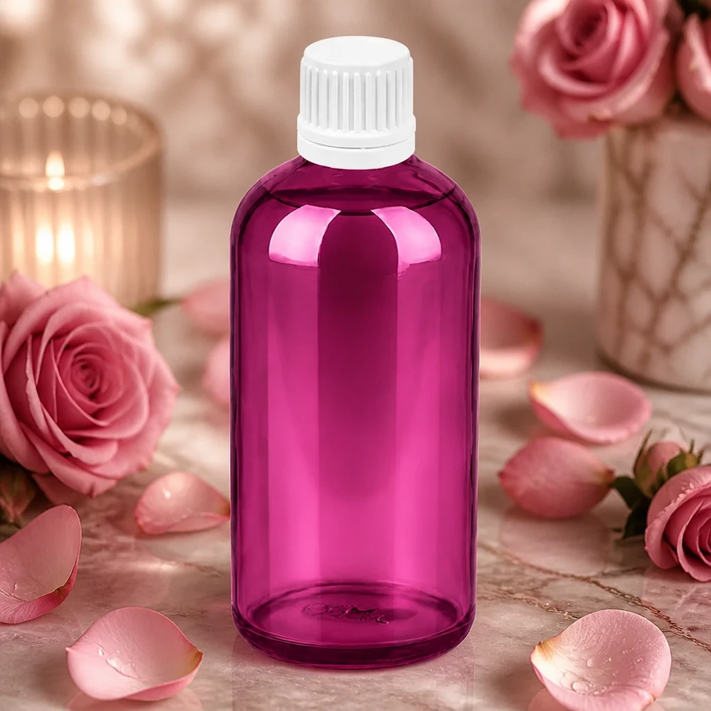 100ml Tropfflasche 0.7mm weiss Originalität Schraubverschlusserschluss PurpleLine UT18/100 Praktische 100ml Dosierflasche in Purple-Design mit weißem Tropfaufsatz für Beauty-Anwendungen