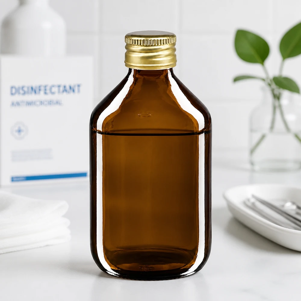 300ml Medizinflasche braun, mit Verschluss gold Aluminium ApoGlas 300ml Medizinflasche braun, mit Verschluss gold Aluminium ApoGlas