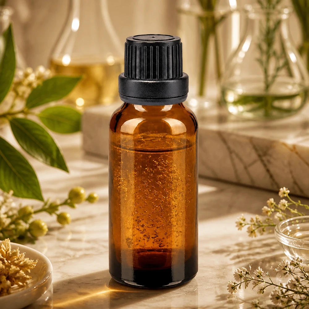 Apothekenflasche braun 20ml Schraubverschluss schwarz Dichteinlage Originalitätsverschluss Hochwertige 20ml Braunglas Flasche mit UV-Schutz und schwarzem 11mm Verschluss für Naturkosmetik