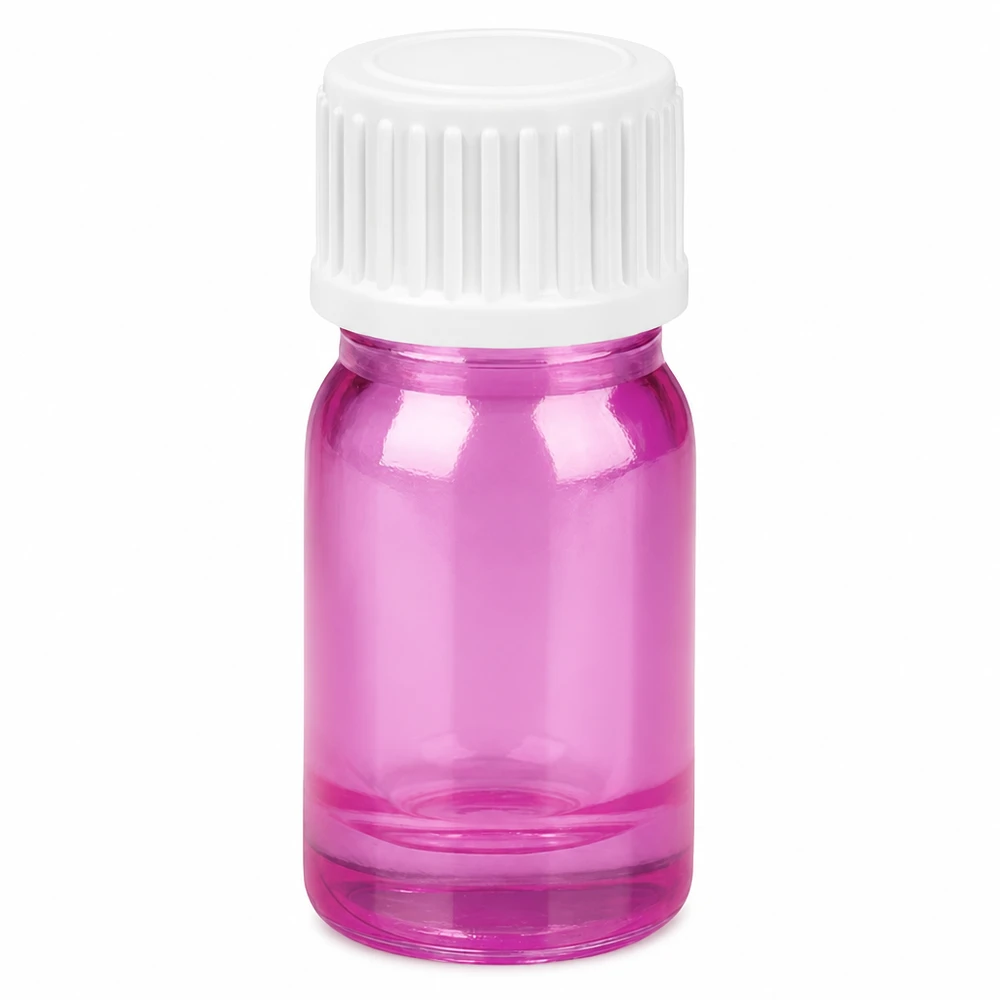 5ml Tropfflasche 0.9mm weiss Standard PurpleLine UT18/5 Mini Tropfflasche 5ml transparent lila für Aromatherapie und Kosmetik Anwendungen