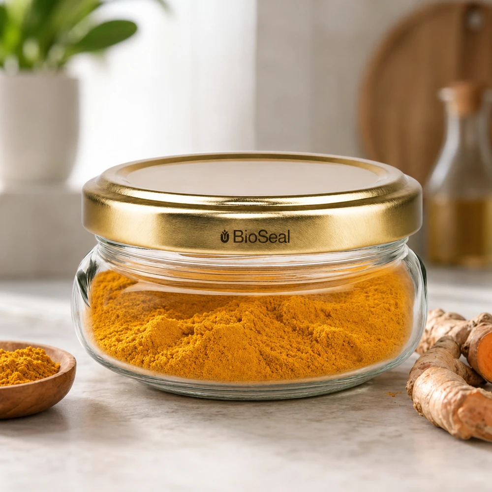 120ml Terrinenglas mit BioSeal Deckel gold UNiTWIST