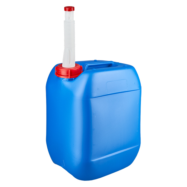 Kanister 10 Liter blau mit Auslaufrohr Flex Kanister 10 Liter blau mit Auslaufrohr Flex