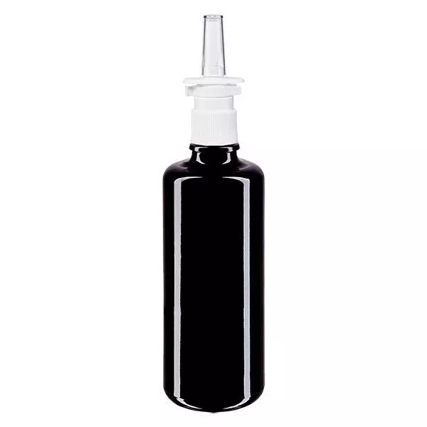 Apothekenflasche violett 50ml Nasenzerstäuber weiß Standard Apothekenflasche violett 50ml Nasenzerstäuber weiß Standard