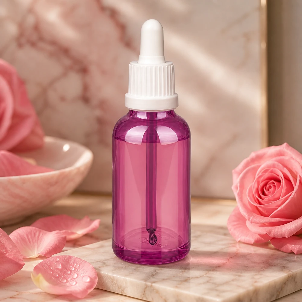 30ml Pipettenflasche weiss Originalität Schraubverschlusserschluss PurpleLine UT18/30 Violette 30ml Tropfflasche mit weißer Verschlusskappe perfekt für Beauty Treatments