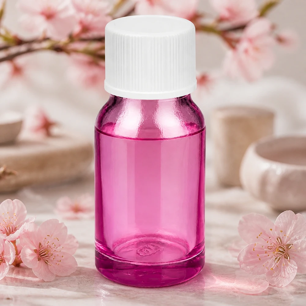 10ml Flasche 11mm Schraubverschluss weiss Standard PurpleLine UT18/10 Praktische 10ml Flasche in Purple Line Optik mit weißem Standardverschluss für Reisen