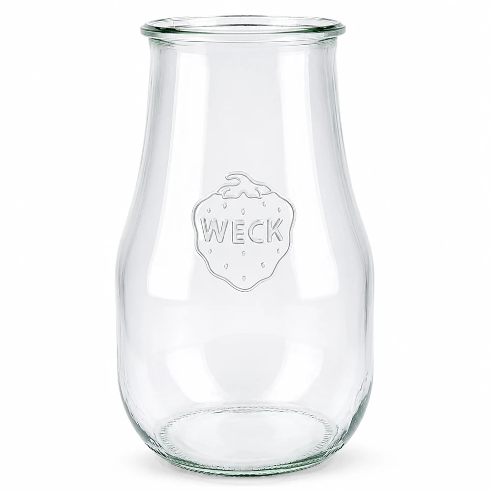 WECK Tulpenglas 2700ml RR100 Einmachglas transparent mit Erdbeeren-Logo für Einkochen und Aufbewahrung