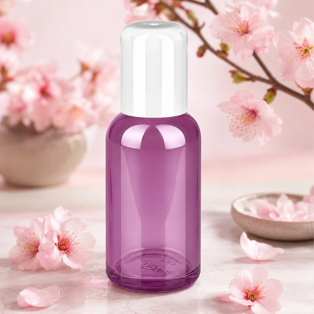 30ml Roll-On Flasche weiss Standard PurpleLine UT18/30 30ml Roll-On Glasflasche violett mit hygienischem Verschluss für sensible Hautpflege