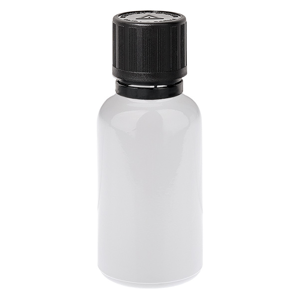 20ml Tropfflasche 1mm schwarz Originalitätsverschluss Kindersicherung Blindenwarnsymbol WhiteL. UT18/20