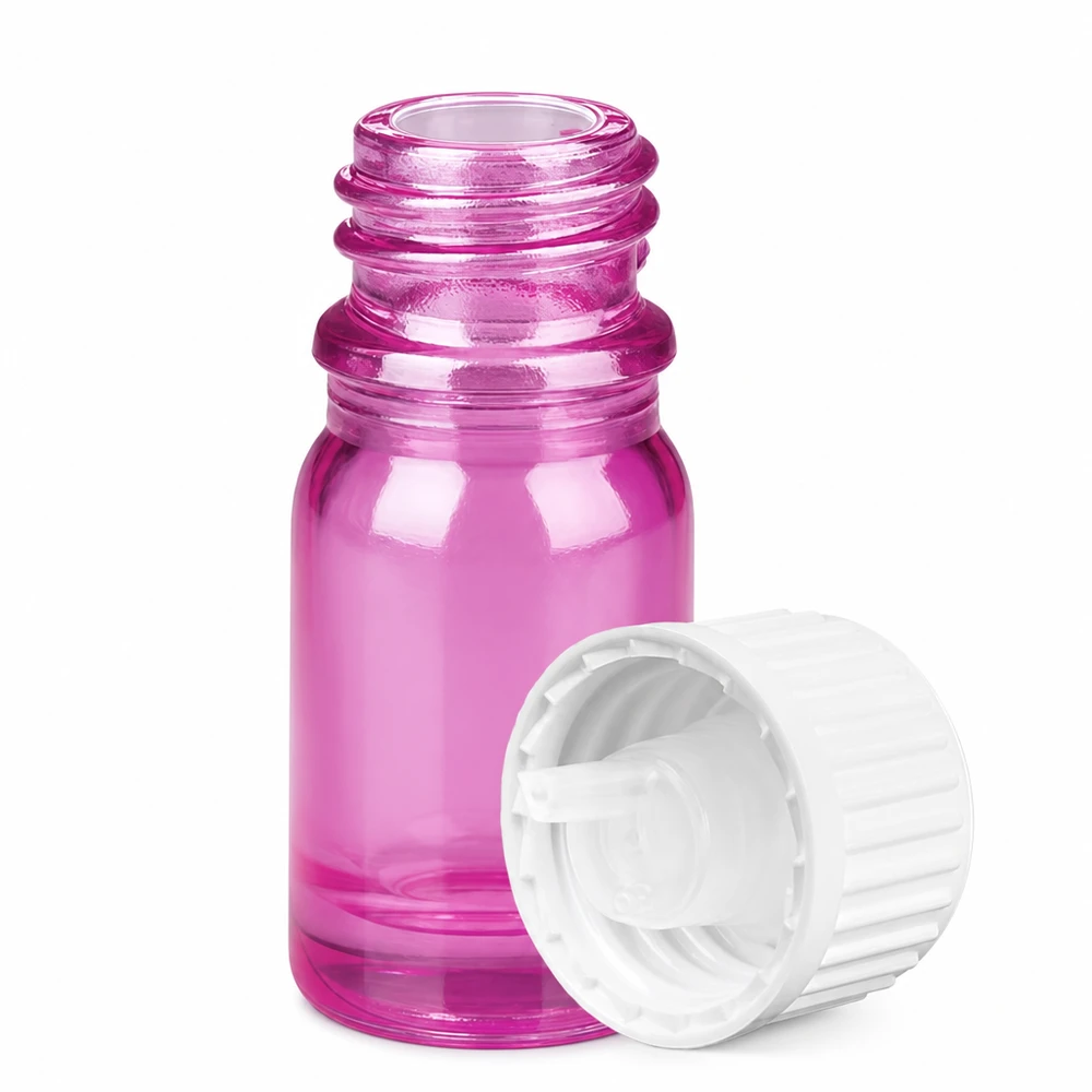 5ml Tropfflasche 0.9mm weiss Standard PurpleLine UT18/5 Kompakte 5ml Dosierflasche transparent lila mit 0.9mm Tropfspitze für genaue Portionierung