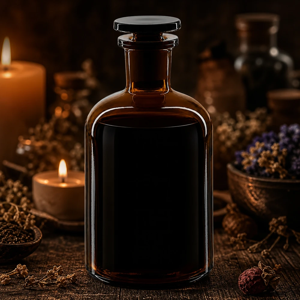 250ml Vorratsflasche Braunglas mit Enghals und Glasstopfen für Naturheilkunde