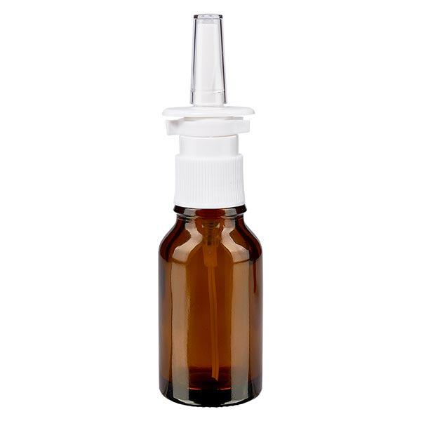 Apothekenflasche braun 15ml Nasenzerstäuber weiß Standard Apothekenflasche braun 15ml Nasenzerstäuber weiß Standard