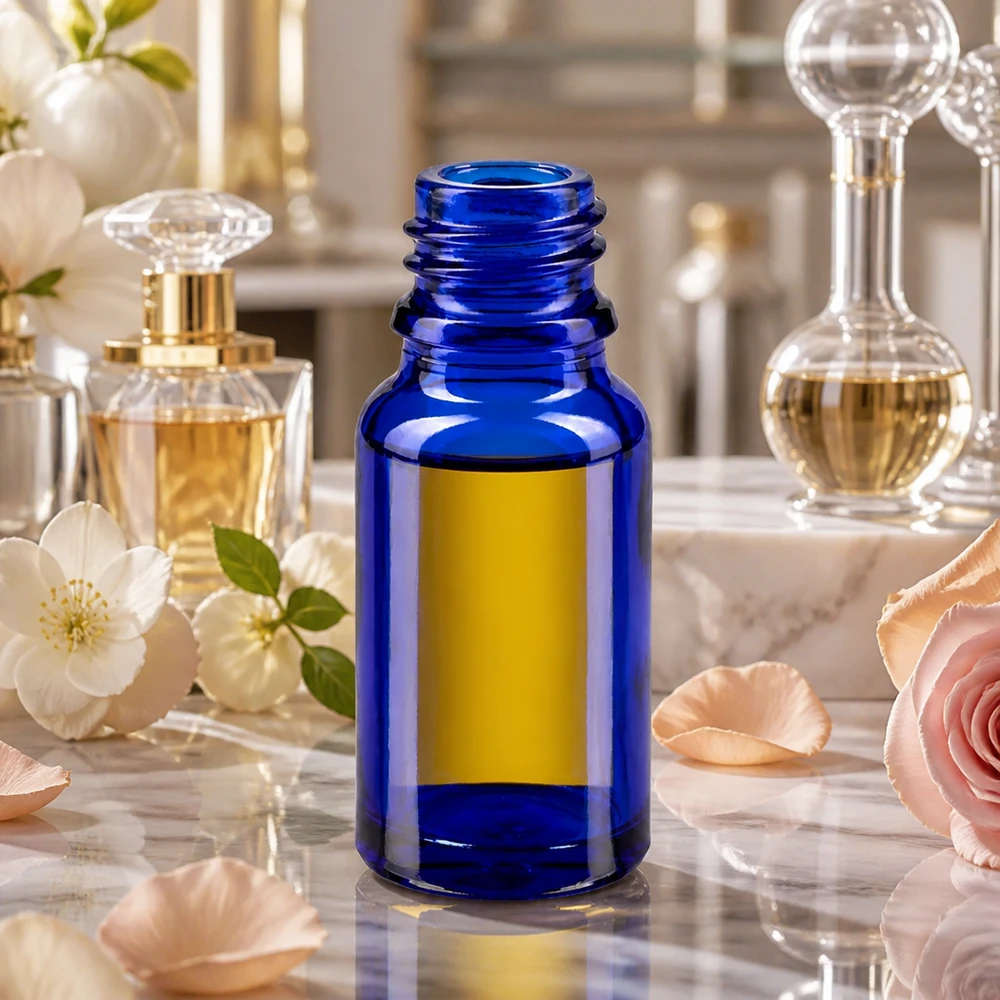 Tropfflasche 10ml DIN 18 BLAUGLAS Traditionelle blaue ApoGlas Flasche 10ml mit matter Oberfläche für diskrete Medikamentenlagerung