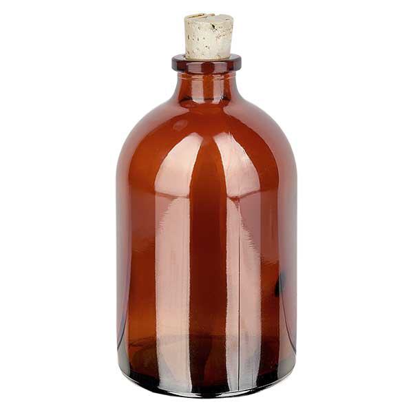 Flasche Braunglas 100ml mit Korken 11/14mm Flasche Braunglas 100ml mit Korken 11/14mm
