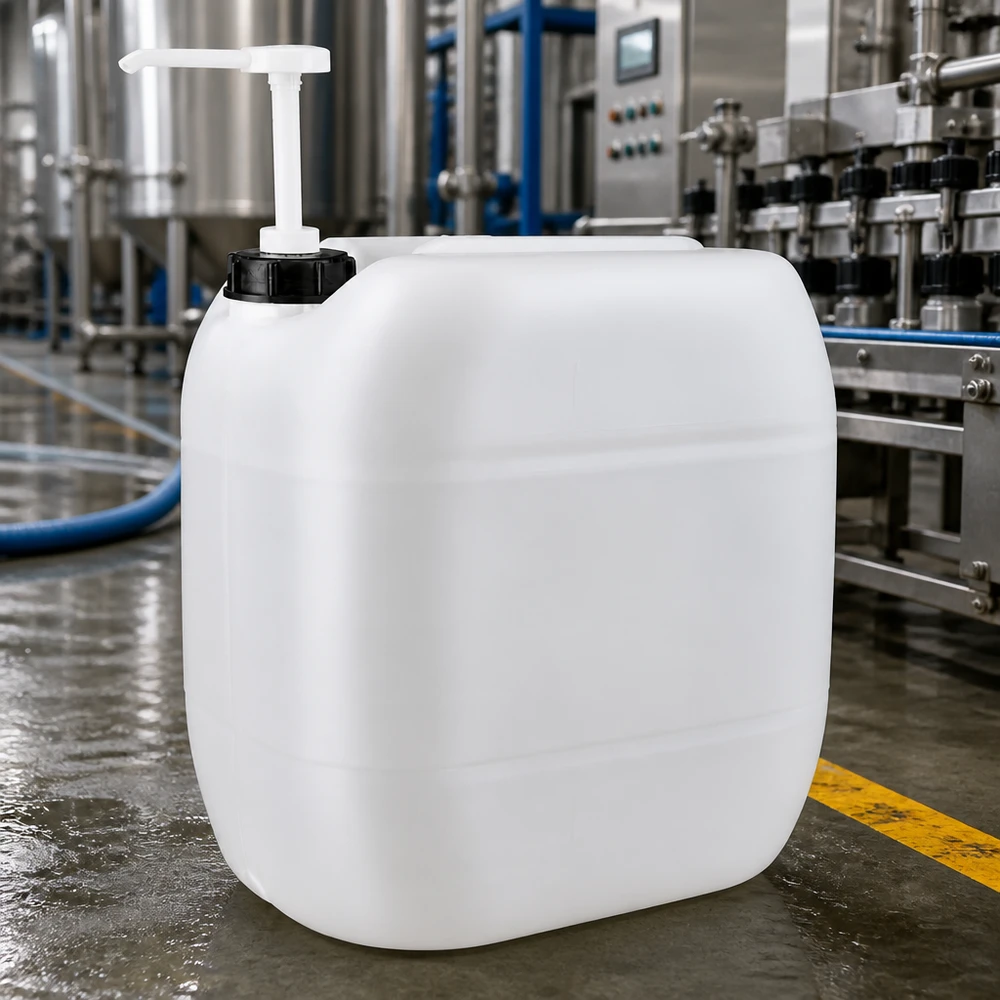Kanister 30 Liter mit Dosierpumpe Lebensmittelechter Kunststoffbehälter 30 Liter mit ergonomischer Dosierpumpe