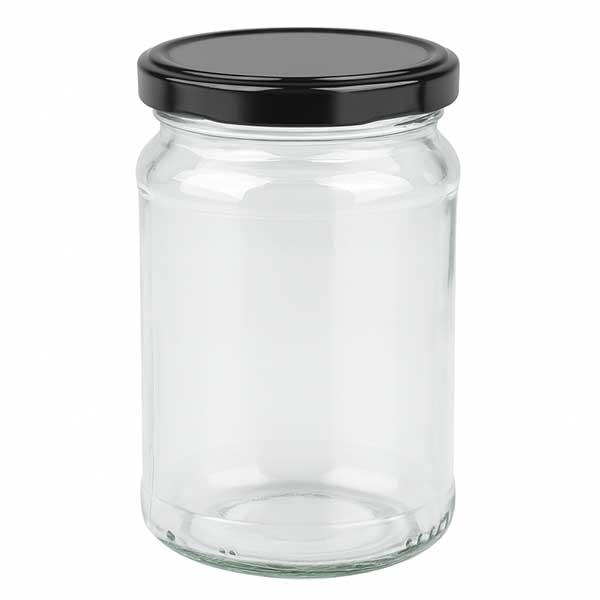 205ml Rundglas mit BasicSeal Deckel schwarz UNiTWIST