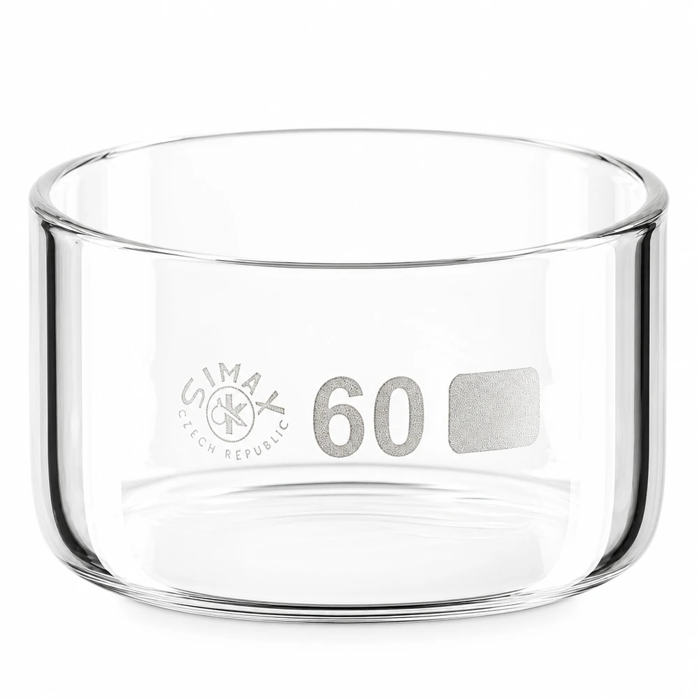 Transparente Glasschale 60ml Durchmesser 60mm für Labor und Kristallisation