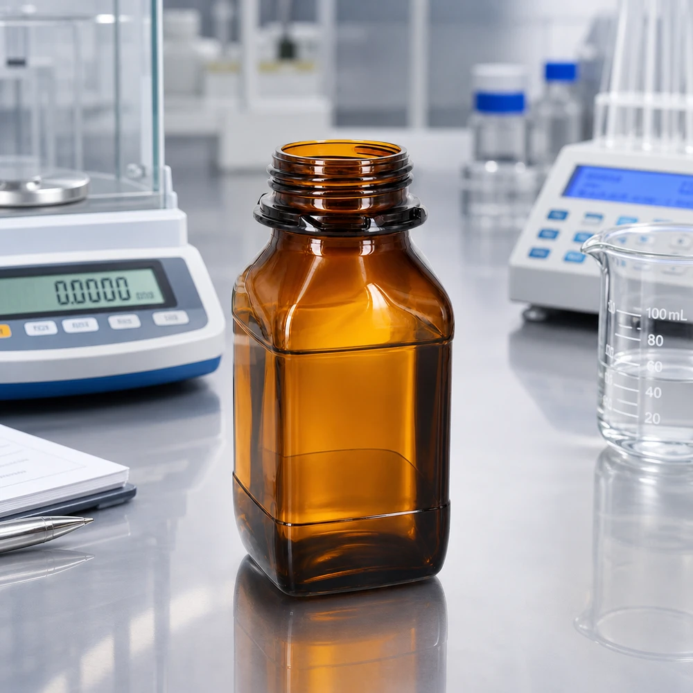 500ml Braunglas-Vorratsflasche - Ihr zuverlässiger Schutz für wertvolle Substanzen 500ml amber Glasflasche für lichtempfindliche Chemikalien mit optimaler Standfestigkeit im Labor