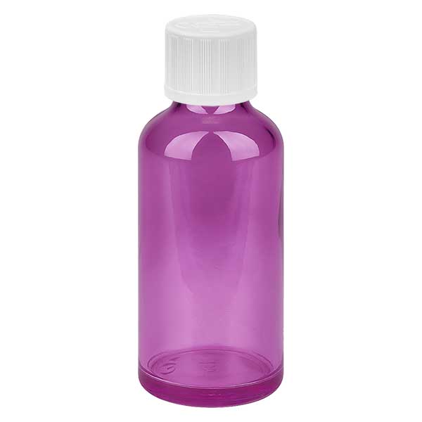 50ml Tropfflasche 1.2mm weiß Standard Kindersicher PurpleLine.UT18/50